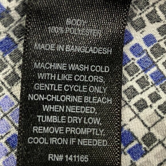 Harve Benard Blue Black Sleeveless Summer Blouse, Small - Picture 8 of 9